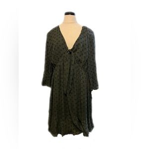 Altar’d state a beautiful would green polka dotted texture dress